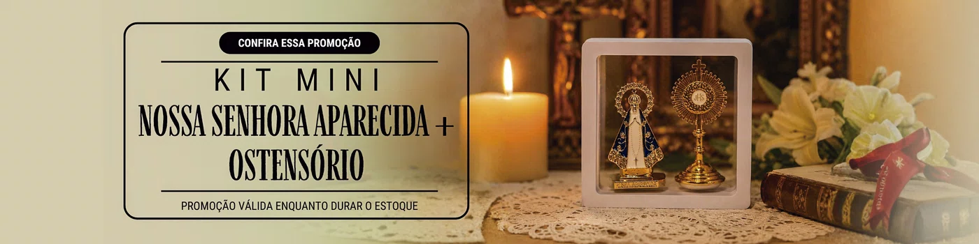 Kit Mini Nossa Senhora Aparecida + Ostensório 