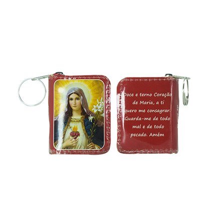 Chaveiro Preciosas Promessas Imaculado Coração de Maria - Cores Sortidas