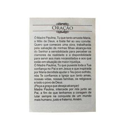 100 unid - Folheto Oração Madre Paulina