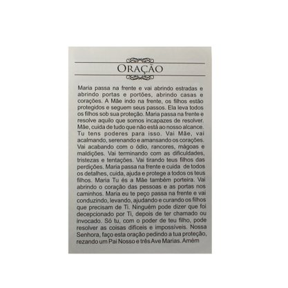 100 unid - Folheto Oração Maria Passa na Frente