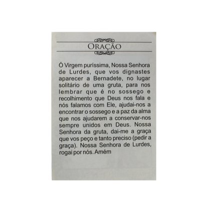 100 unid - Folheto Oração Nossa Senhora de Lourdes