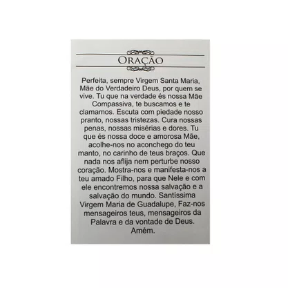 100 unid - Folheto Oração Nossa Senhora Guadalupe