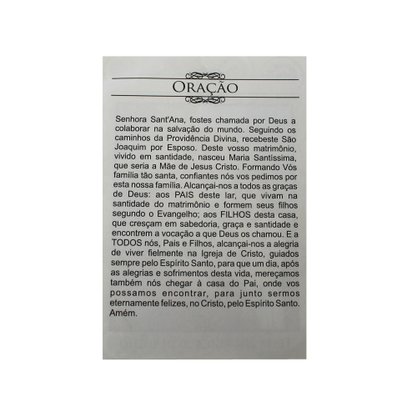 100 unid - Folheto Oração Sant' Ana