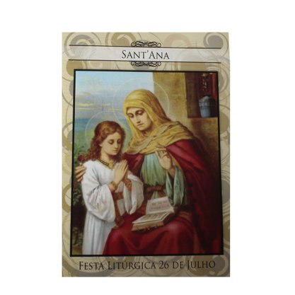 100 unid - Folheto Oração Sant' Ana