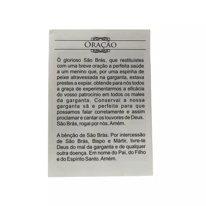 100 unid - Folheto Oração São Brás