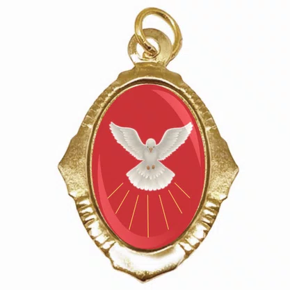 100 Unidades - Medalha Chapa Divino Espírito Santo