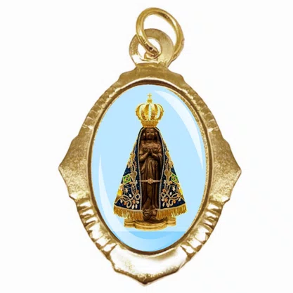 100 Unidades - Medalha Chapa Nossa Senhora Aparecida