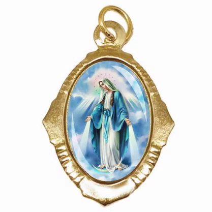 100 Unidades - Medalha Chapa Nossa Senhora Das Graças