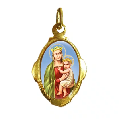 100 Unidades - Medalha Chapa Nossa Senhora Saúde Cento