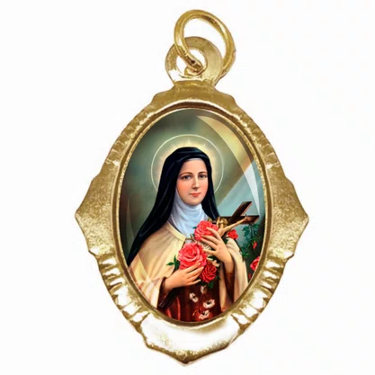 100 Unidades - Medalha Chapa Santa Teresinha do Menino Jesus