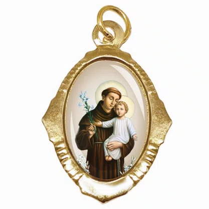 100 Unidades - Medalha Chapa Santo Antônio