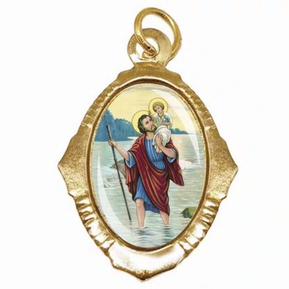 100 Unidades - Medalha Chapa São Cristovão