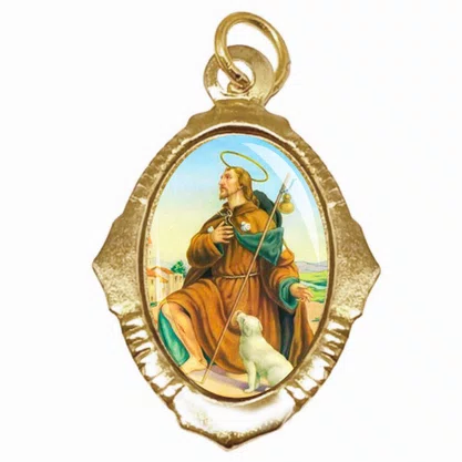 100 Unidades - Medalha Chapa São Roque Pct