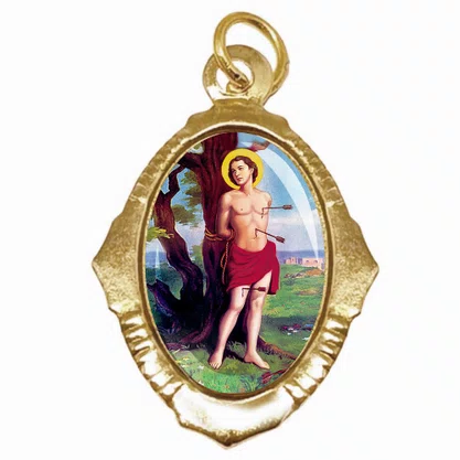 100 Unidades - Medalha Chapa São Sebastião