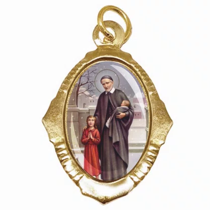 100 Unidades - Medalha Chapa São Vicente de Paulo