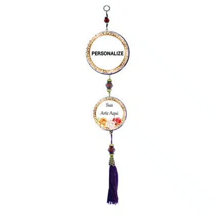 12 unid - Adorno Porta Personalizado Duas Medalhas Redondas