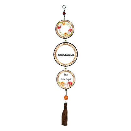 12 unid - Adorno Porta Personalizado Três Medalhas Redondas