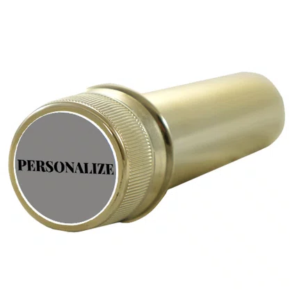 12 unid - Aspersório Personalizado Dourado 14 cm x 4 cm