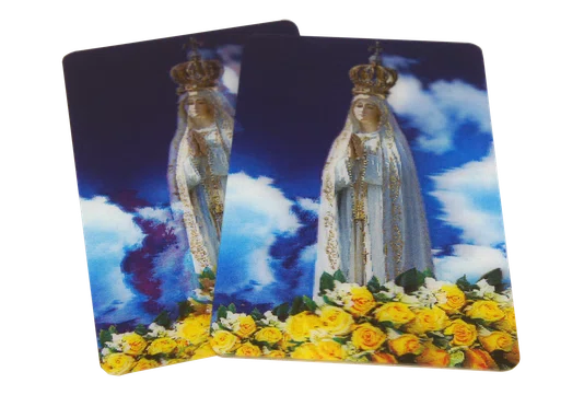 12 Unid - Cards Holograficos Nossa Senhora de Fatima