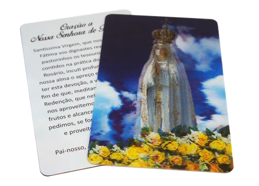 12 Unid - Cards Holograficos Nossa Senhora de Fatima