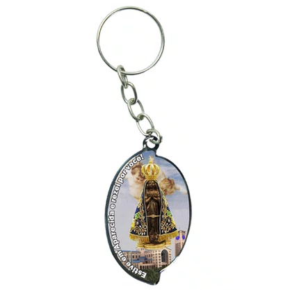 12 Unid - Chaveiro Chapa Aba Nossa Senhora Aparecida Estive em Aparecida
