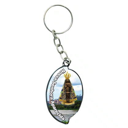 12 Unid - Chaveiro Chapa Aba Nossa Senhora Aparecida Rio Paraíba