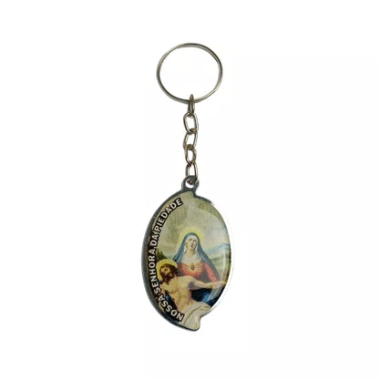 12 Unid - Chaveiro Chapa Aba Nossa Senhora da Piedade