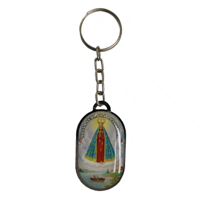 12 Unid - Chaveiro Chapa Nossa Senhora Aparecida Retrô