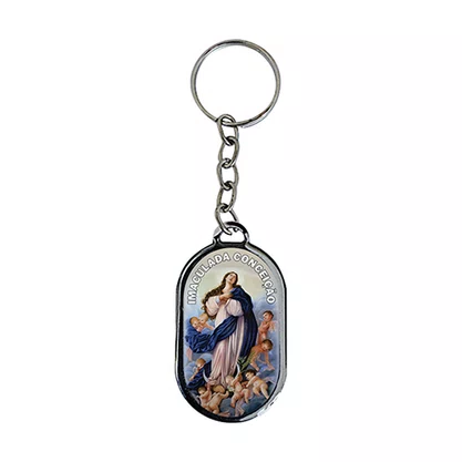 12 Unid - Chaveiro Chapa Nossa Senhora da Imaculada Conceição
