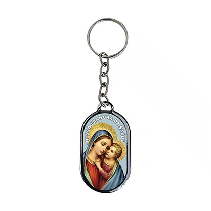12 Unid - Chaveiro Chapa Nossa Senhora da Saúde