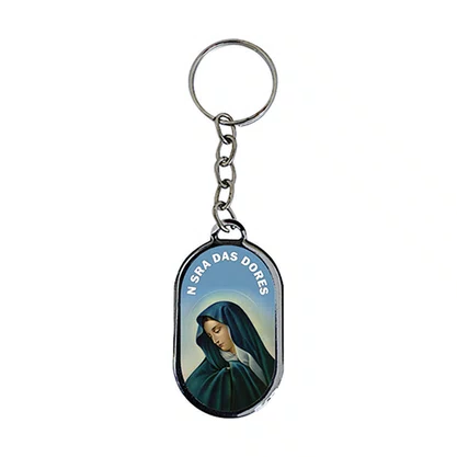 12 Unid - Chaveiro Chapa Nossa Senhora das Dores