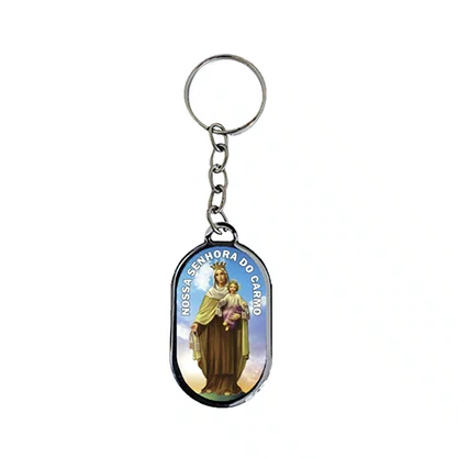 12 Unid - Chaveiro Chapa Nossa Senhora do Carmo