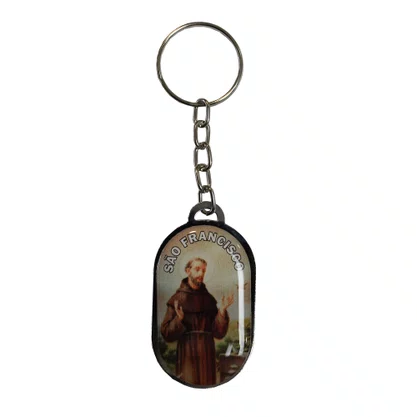 12 Unid - Chaveiro Chapa São Francisco