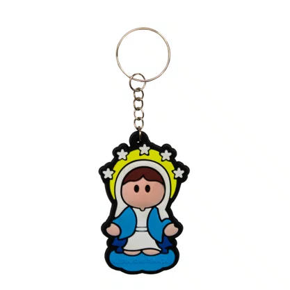 12 unid - Chaveiro Emborrachado de Nossa Senhora das Graças 