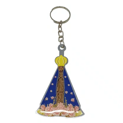 12 unid - Chaveiro Nossa Senhora Aparecida Corpo Chapa