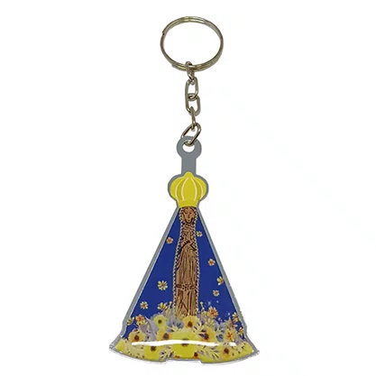 12 unid - Chaveiro Nossa Senhora Aparecida Corpo Chapa