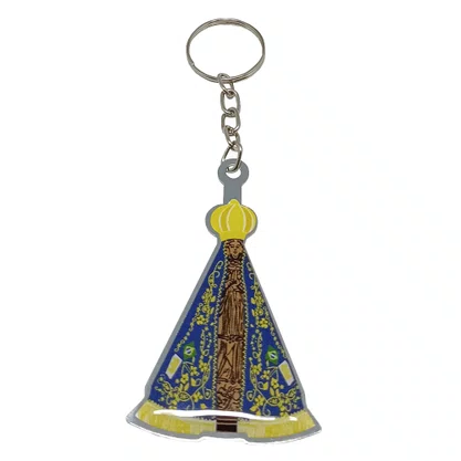 12 unid - Chaveiro Nossa Senhora Aparecida Corpo Chapa