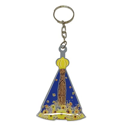 12 unid - Chaveiro Nossa Senhora Aparecida Corpo Chapa