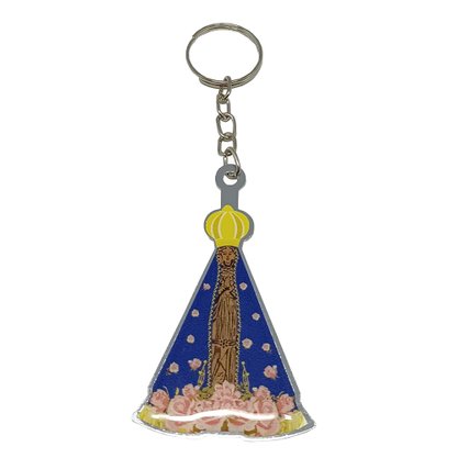 12 unid - Chaveiro Nossa Senhora Aparecida Corpo Chapa