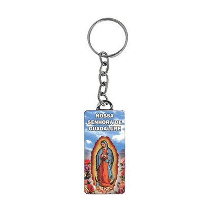 12 unid - Chaveiro Retangular Nossa Senhora de Guadalupe