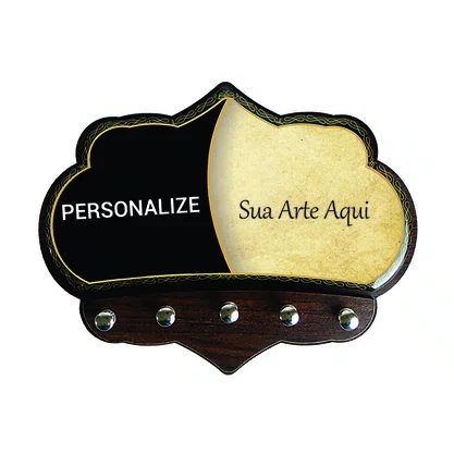 12 unid - Porta Chaves Personalizado Nuvem MDF Resinado - 21 cm x 16 cm