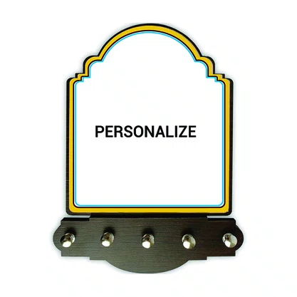 12 unid - Porta Chaves Personalizado Provençal MDF Resinada 16 x 21 cm