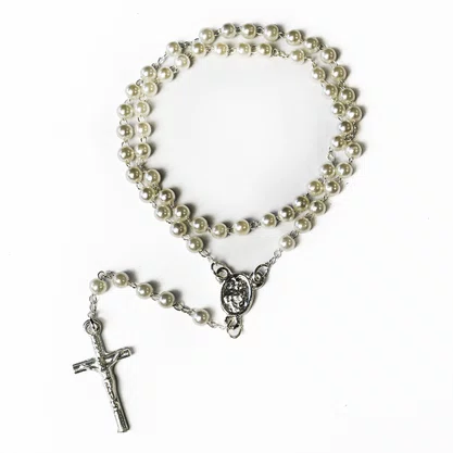 12 Unid - Terço Pérola 4 mm