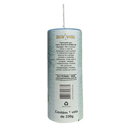 12 Unid - Vela Votiva Azul Nossa Senhora Aparecida Perfumada