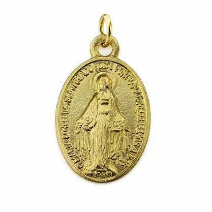 20 unid - Medalha Dourada de Nossa Senhora Das Graças