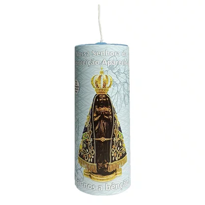 24 Unid - Vela Azul Nossa Senhora Aparecida Perfumada