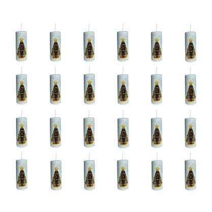 24 Unid - Vela Azul Nossa Senhora Aparecida Perfumada