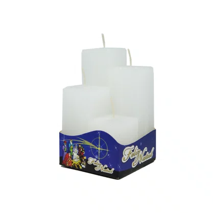 4 Velas Decorativas Brancas