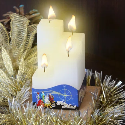 4 Velas Decorativas Brancas