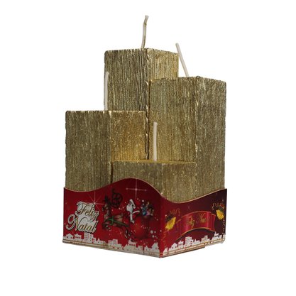 4 Velas Decorativas Douradas